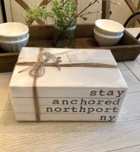 Stay Anchored Northport NY Book Stack